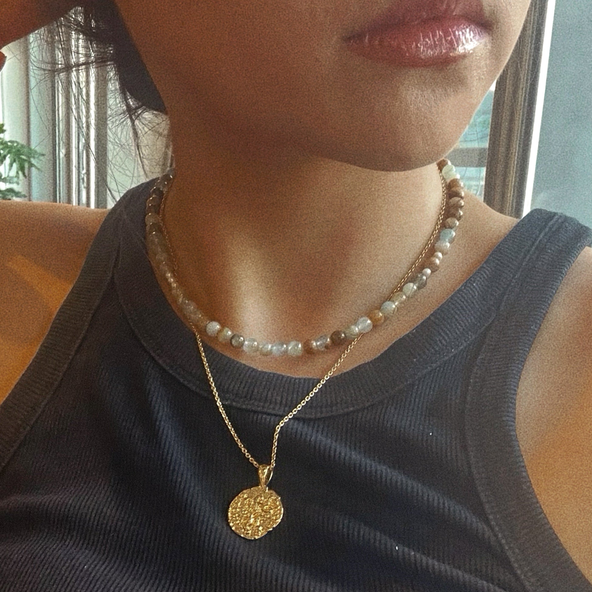 Freya Blue Calcite Necklace Amaré