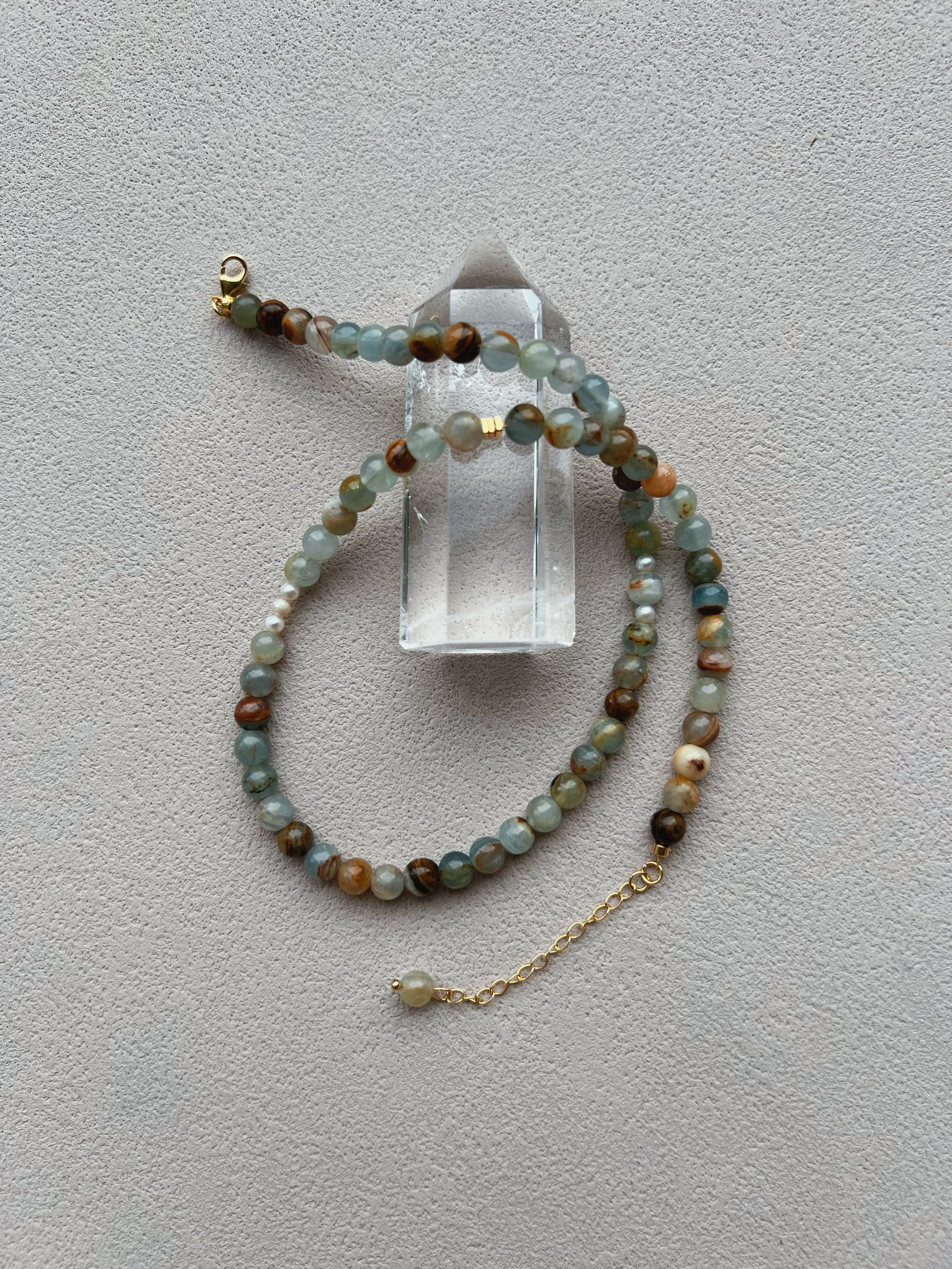 Freya Blue Calcite Necklace Amaré