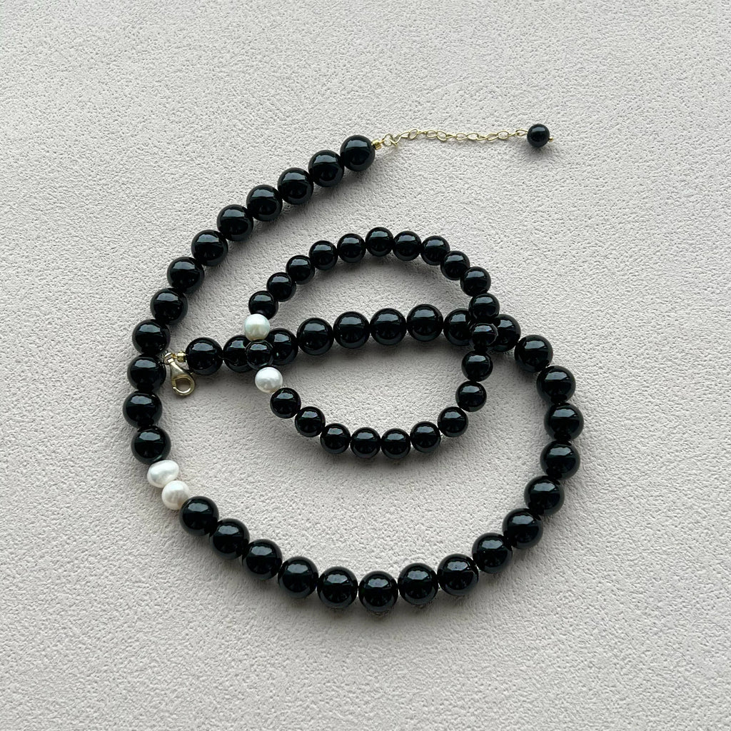 Obsidian Bracelet & Necklace Set - Amaré