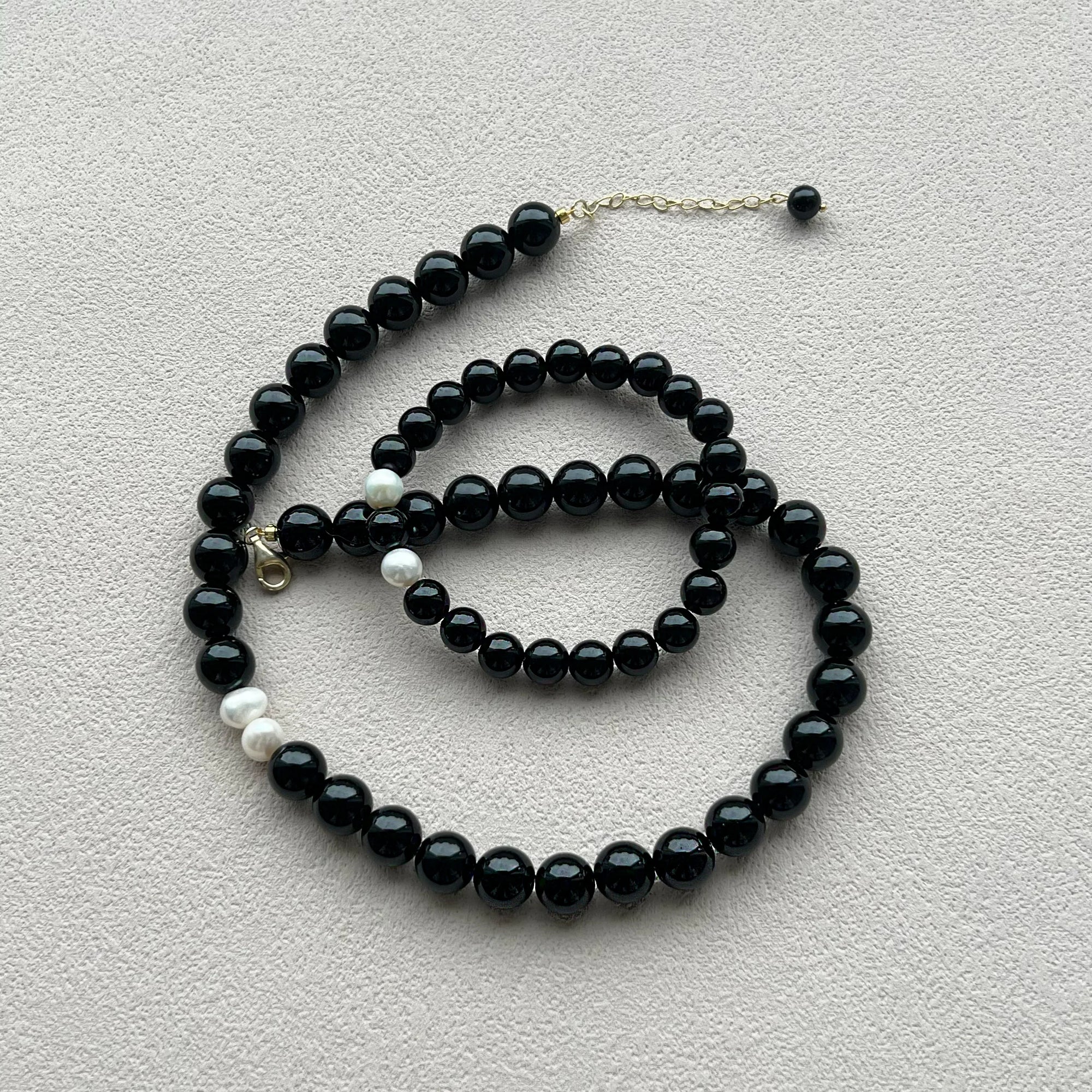 Obsidian Bracelet & Necklace Set - Amaré