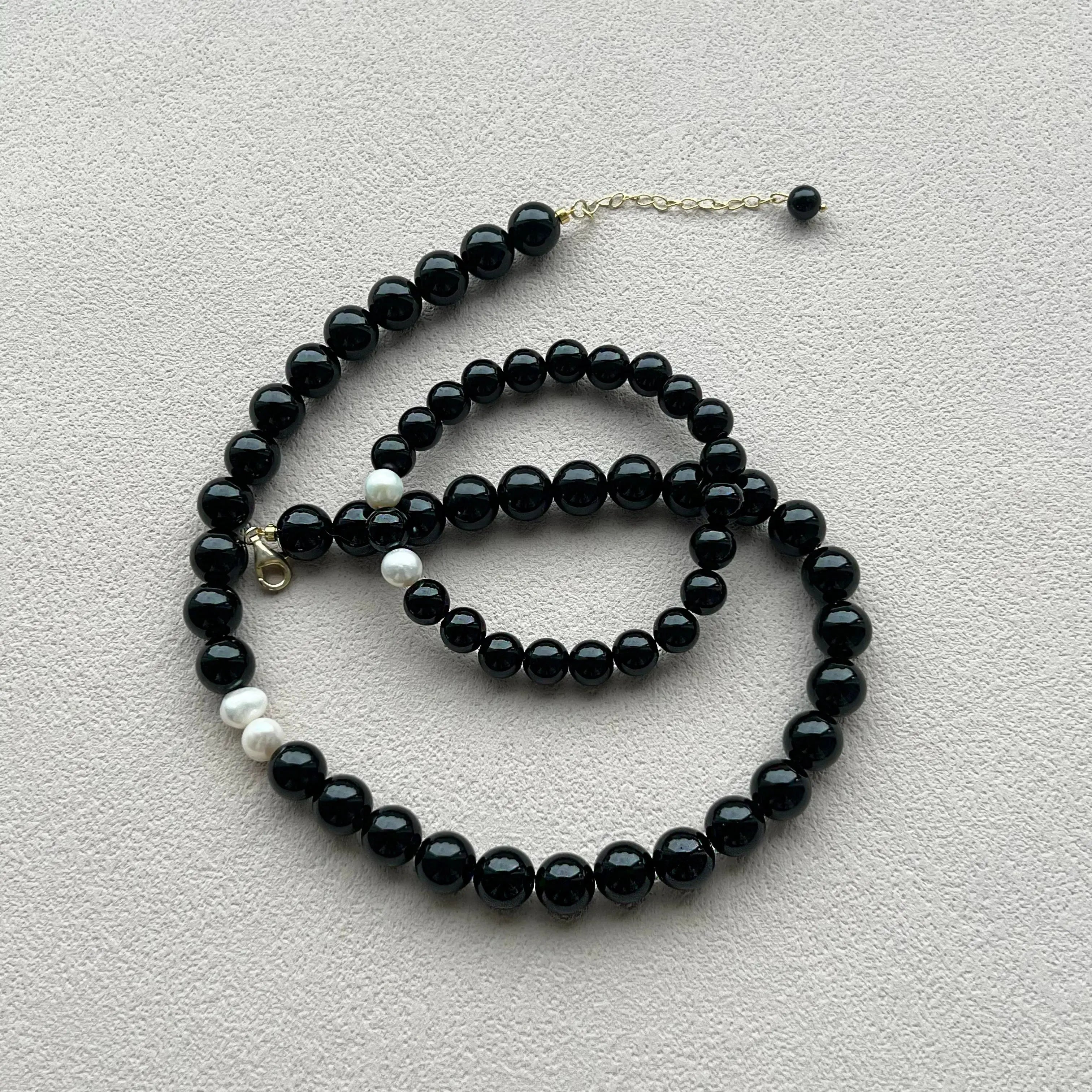 Obsidian Bracelet & Necklace Set - Amaré
