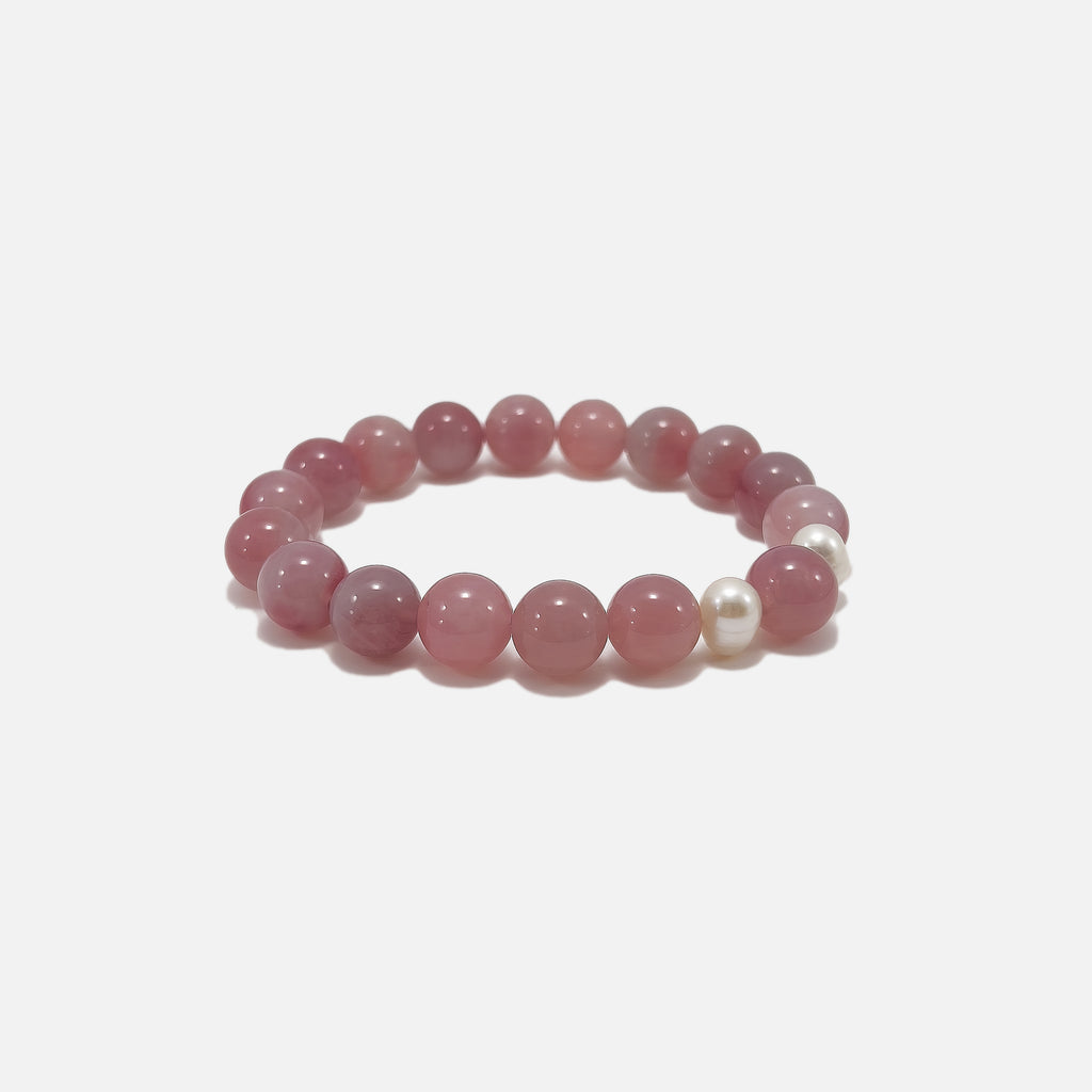purple rose quartz crystal bracelet