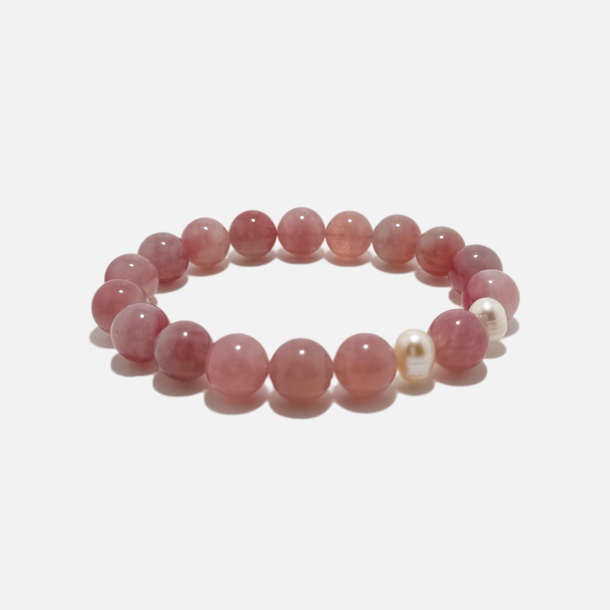 purple rose quartz crystal bracelet