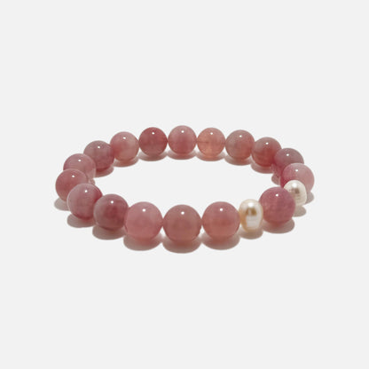 purple rose quartz crystal bracelet
