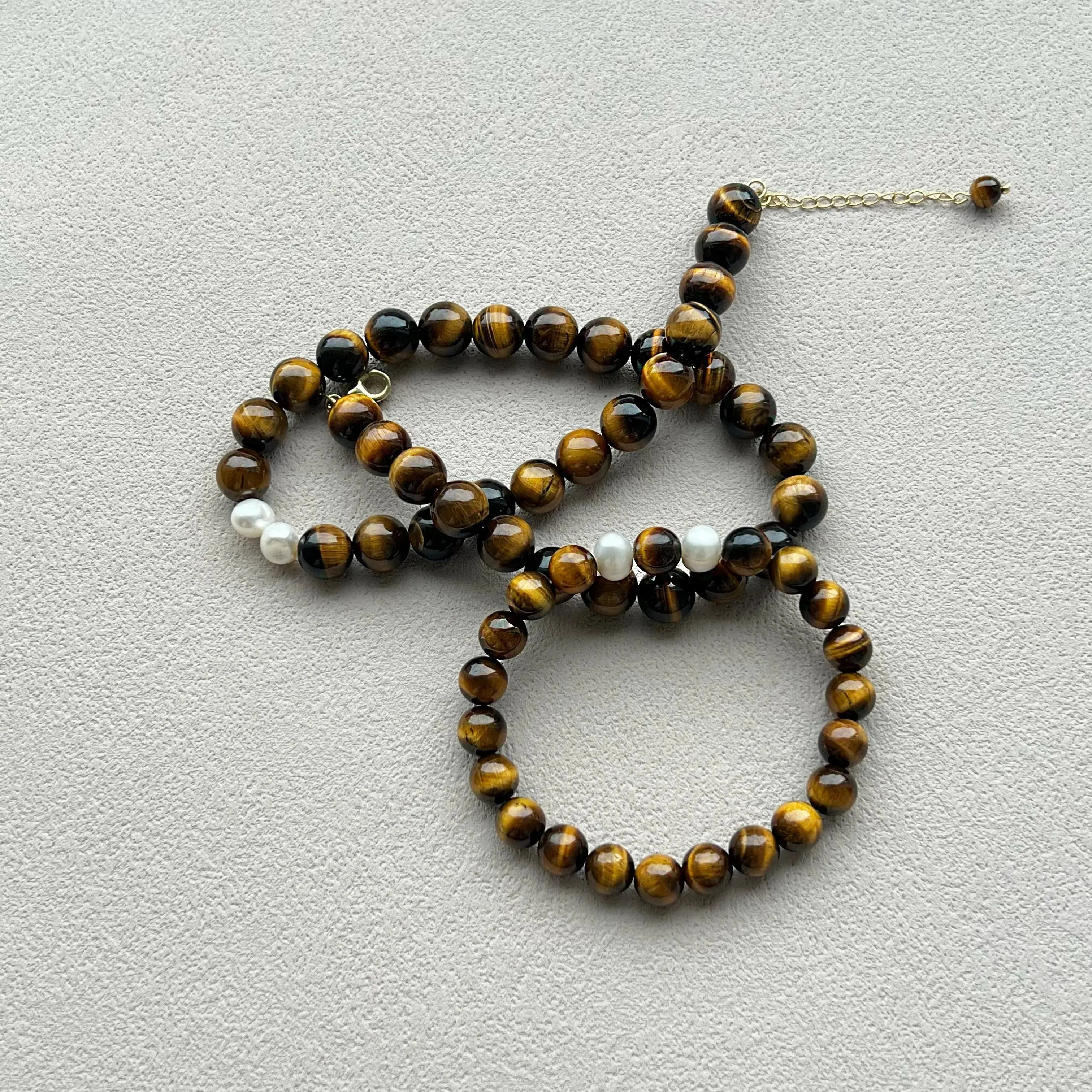 Tiger's Eye Bracelet & Necklace Set - Amaré