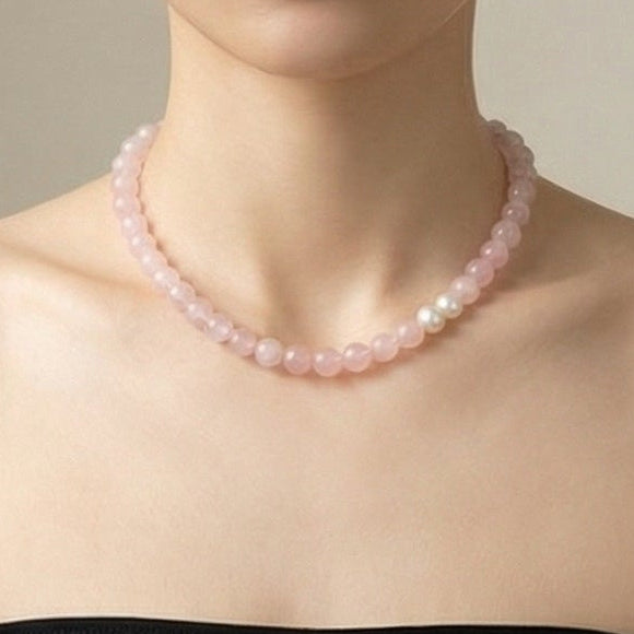 Luz Rose Quartz Necklace - Amaré