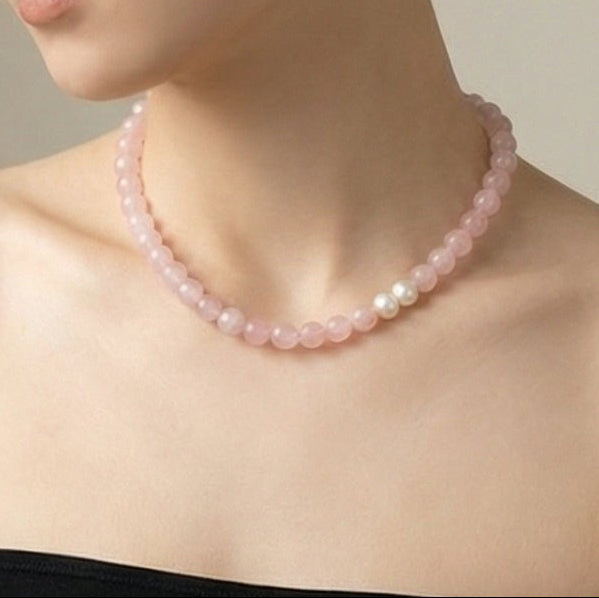 Luz Rose Quartz Necklace - Amaré