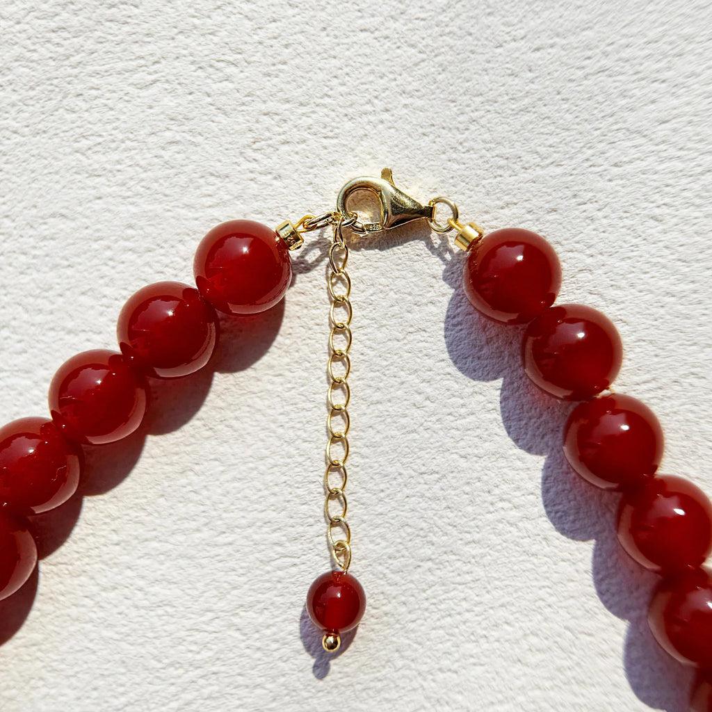 Close-up of Red Agate stones for motivation and vitality
