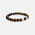 Tiger’s Eye crystal bracelet with natural gemstone and freshwater pearls