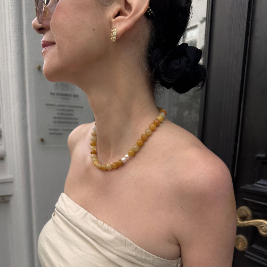 Yellow Aventurine Bracelet & Necklace Set